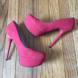 DEB heel fuchsia pink